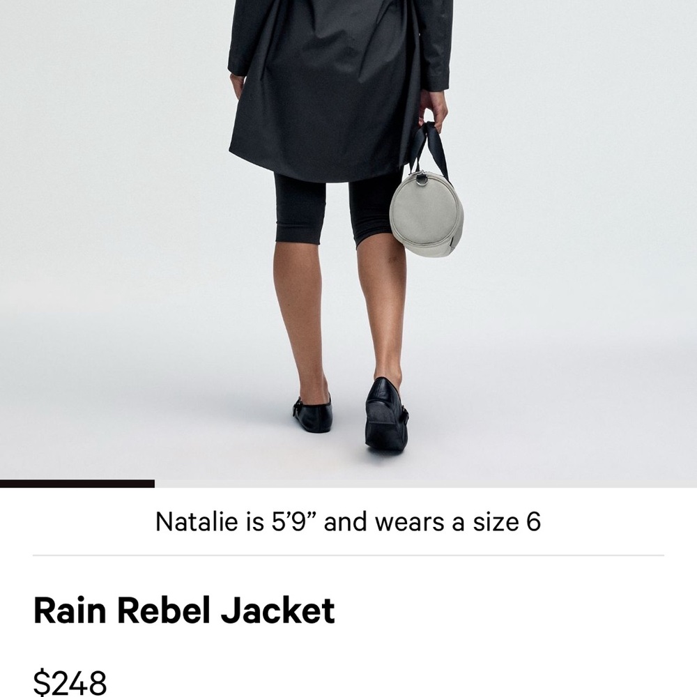 Lululemon Rain Rebel Jacket black size 6